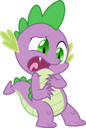 Size: 2028x3000 | Tagged: safe, artist:valadrem, spike, dragon, g4, season 3, the crystal empire, .svg available, high res, male, open mouth, simple background, solo, transparent background, vector