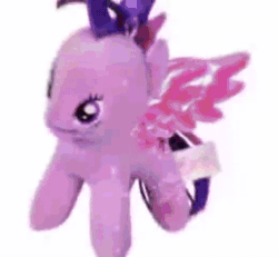 Size: 520x480 | Tagged: safe, artist:mustcollecthorses, twilight sparkle, alicorn, pony, g4, animated, beanie babies, female, solo, toy, twilight sparkle (alicorn), webm