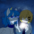 Size: 2894x2894 | Tagged: safe, artist:ramsfel, oc, oc:fears, oc:qamar, human, pegasus, pony, anime, female, high res, magic, mare, night, night sky, pegasus oc, ponified, sky, space