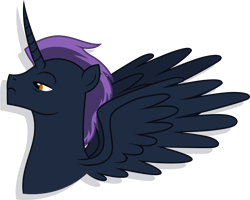 Size: 3884x3101 | Tagged: safe, artist:cirillaq, oc, oc only, oc:midnight strider, alicorn, pony, alicorn oc, high res, horn, lidded eyes, male, simple background, solo, spread wings, stallion, transparent background, wings