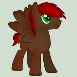 Size: 880x880 | Tagged: safe, artist:yulianapie26, oc, oc only, pegasus, pony, male, pegasus oc, simple background, smiling, solo, stallion, wings