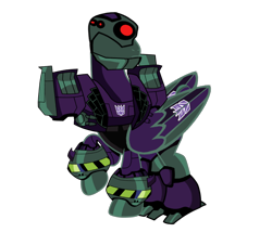 Size: 1400x1200 | Tagged: safe, artist:galeemlightseraphim, pony, robot, robot pony, decepticon, lugnut, ponified, raised hoof, simple background, solo, transformers, transformers animated, transparent background