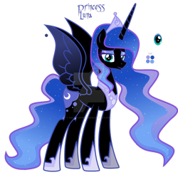 Size: 1280x1257 | Tagged: safe, artist:hate-love12, princess luna, alicorn, pony, g4, deviantart watermark, female, lidded eyes, looking at you, mare, nightmare luna, obtrusive watermark, simple background, smiling, smiling at you, solo, spread wings, transparent background, watermark, wings