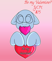 Size: 1384x1639 | Tagged: safe, artist:bluemoon, oc, pony, commission, hearts and hooves day, holiday, solo, valentine's day, ych example, ych sketch, your character here