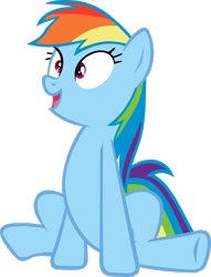 Size: 2138x2804 | Tagged: safe, artist:freak0uo, rainbow dash, pegasus, pony, g4, season 3, sleepless in ponyville, .svg available, cropped, cute, dashabetes, female, full body, happy, high res, hooves, mare, open mouth, open smile, shrunken pupils, simple background, sitting, smiling, solo, transparent background, vector