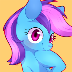 Size: 400x400 | Tagged: safe, artist:sion, oc, oc only, oc:nohra, earth pony, pony, avatar, bust, colored pupils, commission, female, looking at you, portrait, solo