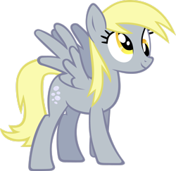 Size: 2483x2416 | Tagged: safe, artist:freak0uo, derpy hooves, pegasus, pony, g4, .svg available, female, full body, high res, hooves, mare, simple background, smiling, solo, spread wings, standing, transparent background, vector, wings