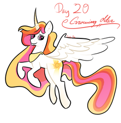 Size: 2020x2048 | Tagged: safe, artist:carconutty, princess celestia, pony, g4, alternate design, high res, simple background, solo, white background