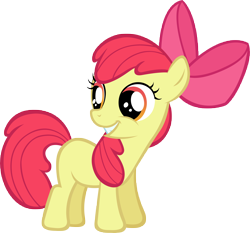 Size: 6510x6068 | Tagged: safe, artist:lilcinnamon, apple bloom, earth pony, pony, call of the cutie, g4, .psd available, adorabloom, bow, cute, female, filly, foal, hair bow, simple background, transparent background, vector