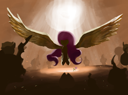 Size: 2580x1920 | Tagged: safe, alternate version, artist:solid shrimp, fluttershy, pegasus, pony, g4, large wings, no face, spread wings, wings