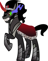 Size: 2177x2754 | Tagged: safe, artist:freak0uo, king sombra, pony, unicorn, g4, .svg available, antagonist, high res, male, raised hoof, simple background, solo, sombra eyes, stallion, transparent background, vector