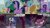 Size: 1280x720 | Tagged: safe, edit, edited screencap, editor:quoterific, screencap, applejack, fluttershy, rainbow dash, rarity, starlight glimmer, twilight sparkle, alicorn, earth pony, pegasus, pony, unicorn, g4, it isn't the mane thing about you, my little pony: friendship is magic, season 7, ^^, applejack's hat, carousel boutique, cowboy hat, cute, eyes closed, female, flying, food, glimmerbetes, hat, ice cream, mannequin, mare, smiling, spread wings, twilight sparkle (alicorn), wings