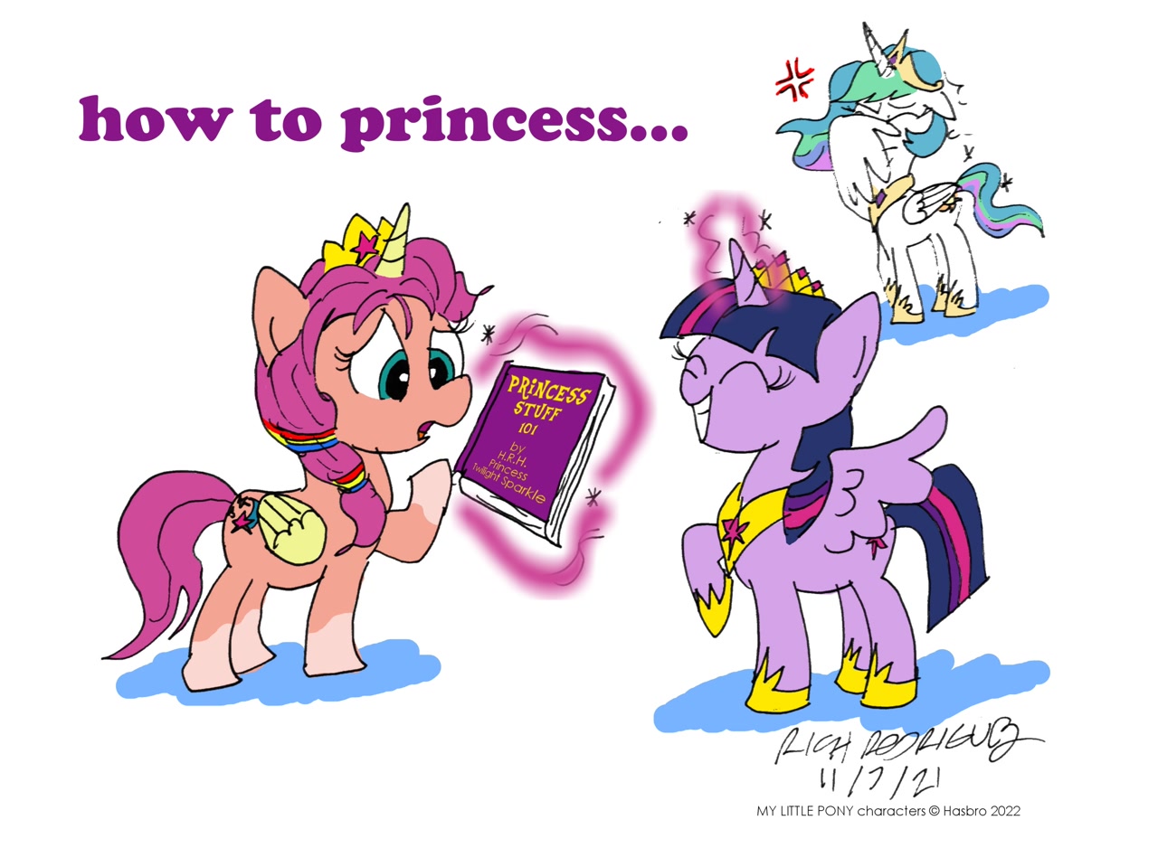 2794682 Safe Artistnewportmuse Princess Celestia Sunny Starscout