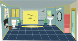 Size: 1655x882 | Tagged: safe, artist:galeemlightseraphim, background, bathroom, bathtub, indoors, mirror, no pony, resource, simple background, sink, toilet, transparent background