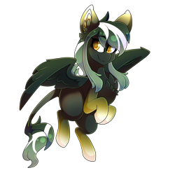 Size: 2000x2000 | Tagged: safe, artist:star-theft, oc, oc only, pegasus, pony, big ears, chest fluff, female, gradient hooves, high res, leonine tail, mare, simple background, smiling, solo, spread wings, tail, transparent background, wings