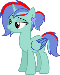 Size: 4034x5041 | Tagged: safe, artist:melodismol, oc, oc:omega beats, alicorn, pony, 2022 community collab, derpibooru community collaboration, g4, ear piercing, earring, jewelry, piercing, simple background, smug, solo, standing, transparent background, vector