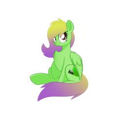 Size: 1200x1200 | Tagged: safe, artist:dangerousdpad, oc, oc only, oc:green screen, pegasus, pony, 2022 community collab, derpibooru community collaboration, chest fluff, eyelashes, female, folded wings, looking at you, mare, meta, simple background, sitting, smiling, smiling at you, solo, transparent background, wings