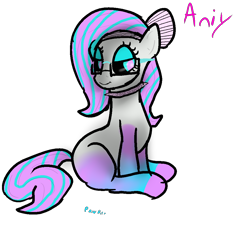 Size: 1000x1000 | Tagged: safe, artist:pawker, oc, oc only, oc:aniy, earth pony, pony, commission, cute, female, glasses, jewelry, necklace, pose, simple background, solo, swamp cinema, transparent background