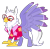 Size: 1368x1344 | Tagged: safe, artist:wicked-red-art, oc, oc only, oc:gerbera, classical hippogriff, hippogriff, between dark and dawn, g4, my little pony: friendship is magic, clothes, glasses, hawaiian shirt, shirt, simple background, solo, transparent background