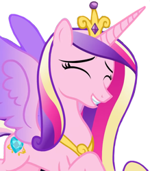 Size: 1280x1458 | Tagged: safe, edit, edited screencap, editor:twilyisbestpone, screencap, princess cadance, alicorn, pony, g4, my little pony best gift ever, background removed, eyes closed, female, simple background, smiling, solo, transparent background