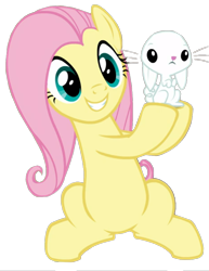 Size: 607x786 | Tagged: safe, edit, edited screencap, editor:twilyisbestpone, screencap, angel bunny, fluttershy, pegasus, pony, rabbit, g4, animal, background removed, belly, simple background, transparent background