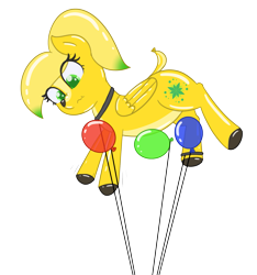 Size: 1721x1842 | Tagged: safe, artist:eyeburn, oc, oc:mia mesa, balloon pony, deer, inflatable pony, balloon, collar, inflatable, simple background, transparent background