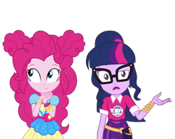 Size: 1700x1350 | Tagged: safe, artist:lightning_musicwave, pinkie pie, sci-twi, twilight sparkle, equestria girls, equestria girls specials, g4, my little pony equestria girls: better together, my little pony equestria girls: sunset's backstage pass, clothes, female, looking at you, music festival outfit, simple background, transparent background