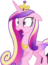 Size: 876x1189 | Tagged: safe, edit, edited screencap, editor:twilyisbestpone, screencap, princess cadance, alicorn, pony, g4, season 6, the times they are a changeling, background removed, female, open mouth, shocked, simple background, solo, transparent background