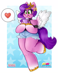 Size: 1920x2419 | Tagged: safe, artist:shyshyoctavia, artist:sk-ree, pipp petals, pegasus, anthro, unguligrade anthro, g5, my little pony: a new generation, arm hooves, cellphone, chibi, clothes, open mouth, open smile, phone, smiling
