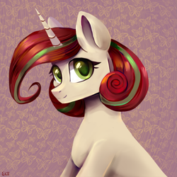 Size: 2701x2701 | Tagged: safe, artist:ske, oc, oc only, butterfly, pony, unicorn, high res, solo, trade