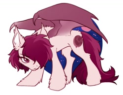 Size: 1163x899 | Tagged: artist needed, safe, oc, oc only, oc:crimm harmony, bat pony, pony, solo