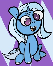 Size: 2400x2951 | Tagged: safe, artist:botckap, trixie, pony, unicorn, g4, high res, horn, simple background, smiling, solo