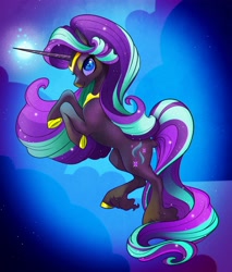 Size: 3348x3935 | Tagged: safe, artist:opalacorn, starlight glimmer, pony, unicorn, g4, ethereal mane, female, high res, lidded eyes, looking at you, mare, nightmare starlight, nightmarified, smiling, smiling at you, solo, starry mane