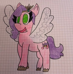 Size: 1149x1158 | Tagged: safe, artist:abfan243, pipp petals, pegasus, pony, g5, my little pony: a new generation, graph paper, solo, traditional art