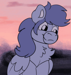 Size: 1025x1076 | Tagged: safe, artist:euspuche, oc, oc only, oc:cloud rider, pegasus, pony, animated, bouncing, chest fluff, dancing, gif, male, palette swap, recolor, smiling, solo, tweening, vibing