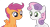 Size: 1102x588 | Tagged: safe, edit, edited screencap, screencap, scootaloo, sweetie belle, pegasus, pony, unicorn, ask the crusaders, g4, background removed, duo, duo female, female, filly, foal, green eyes, horn, looking at each other, looking at someone, not a vector, purple eyes, simple background, small wings, spread wings, transparent background, two toned mane, wings
