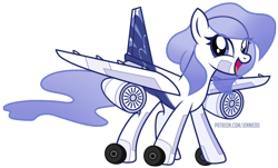 Size: 1200x725 | Tagged: safe, artist:jennieoo, oc, oc:eq-p01z, oc:morning mist, original species, plane pony, pony, boeing, boeing 777, equestrian airlines, ge90, general electric, happy, jet engine, plane, ponified, show accurate, simple background, smiling, solo, transparent background, vector