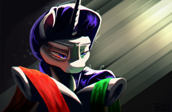Size: 4196x2728 | Tagged: safe, artist:ciborgen, rarity, pony, unicorn, g4, fabric, female, frizzy hair, frown, solo, stern