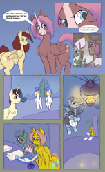 Size: 912x1500 | Tagged: safe, artist:weasselk, oc, oc:heartstrong flare, oc:king calm merriment, oc:king righteous authority, oc:king speedy hooves, alicorn, dragon, earth pony, pegasus, pony, unicorn, comic:plot of the plot cult, alicorn oc, armor, butt, candle, candlelight, candlestick, canterlot, canterlot castle, chair, clothes, colored, comic, commissioner:bigonionbean, commissioner:buffaloman20, crowd, cup, cutie mark, dialogue, feather, female, flank, flying, fusion:big macintosh, fusion:braeburn, fusion:caboose, fusion:cheese sandwich, fusion:doctor whooves, fusion:donut joe, fusion:fancypants, fusion:flash sentry, fusion:prince blueblood, fusion:promontory, fusion:shining armor, fusion:silver zoom, fusion:soarin', fusion:sunburst, fusion:time turner, fusion:trouble shoes, fusion:wind waker, glasses, horn, ink, lamp, large butt, levitation, magic, maid, male, mare, match, monocle, paper, pen, pitcher, plot, potted plant, protest, riot, royal guard, royal guard armor, shirt, signs, snorting, stallion, stormcloud, t-shirt, table, telekinesis, the ass was fat, tower, tray, unamused, wall of tags, wings, writer:bigonionbean, yelling
