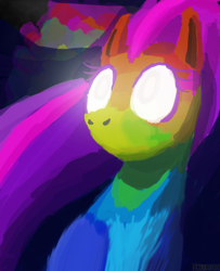 Size: 1300x1600 | Tagged: safe, artist:ciborgen, oc, oc only, pony, abstract, glowing, glowing eyes, solo