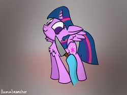 Size: 2048x1536 | Tagged: safe, artist:llamalauncher, twilight sparkle, alicorn, pony, g4, female, hoof hold, knife, knife cat, meme, ponified meme, twilight sparkle (alicorn)