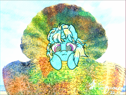 Size: 3648x2736 | Tagged: safe, artist:square#01, oc, pony, unicorn, filter, high res, looking at you, photo, sky, solo