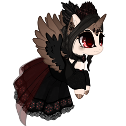 Size: 2449x2449 | Tagged: safe, artist:ponsel, oc, oc only, alicorn, pony, alicorn oc, choker, clothes, colored wings, dress, eyelashes, high res, hoof polish, horn, horn jewelry, jewelry, rearing, simple background, two toned wings, white background, wings