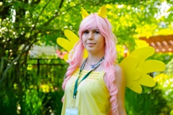 Size: 2448x1622 | Tagged: safe, artist:brawny buck, fluttershy, human, g4, clothes, cosplay, costume, everfree northwest, everfree northwest 2015, irl, irl human, photo, solo