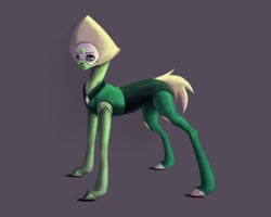 Size: 2100x1680 | Tagged: safe, artist:miurimau, earth pony, gem (race), gem pony, pony, female, gem, mare, peridot, peridot (steven universe), ponified, simple background, solo, steven universe