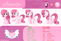 Size: 3472x2314 | Tagged: safe, artist:tanahgrogot, oc, oc only, oc:annisa trihapsari, earth pony, pony, butt, cute, cutie mark, earth pony oc, female, front view, full body, high res, hooves, indonesia, looking at you, mare, medibang paint, open mouth, open smile, pink background, pink body, pink hair, pink mane, pink tail, plot, ponysona, raised hoof, reference sheet, show accurate, side view, signature, simple background, smiling, smiling at you, solo, standing, tail
