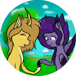 Size: 600x600 | Tagged: safe, artist:thecommandermiky, oc, pegasus, pony, unicorn