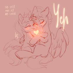 Size: 1600x1602 | Tagged: safe, artist:ls_skylight, oc, alicorn, earth pony, pegasus, pony, unicorn, commission, hug, hugging a pony, love, male, stallion, ych example, ych sketch, your character here