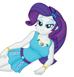Size: 2500x2600 | Tagged: safe, artist:ah96, edit, editor:ah96, rarity, equestria girls, g4, bracelet, breasts, busty rarity, clothes, female, high res, jewelry, miniskirt, ms paint, rarity peplum dress, shading, simple background, skirt, solo, transparent background