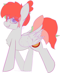 Size: 1000x1200 | Tagged: safe, artist:coffeeponee, oc, oc only, oc:coffea flower, pegasus, pony, 2022 community collab, derpibooru community collaboration, female, mare, simple background, solo, transparent background